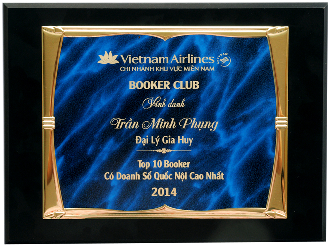 Giải thưởng TOP 10 bán hàng tốt - Vietnamairline - 2014